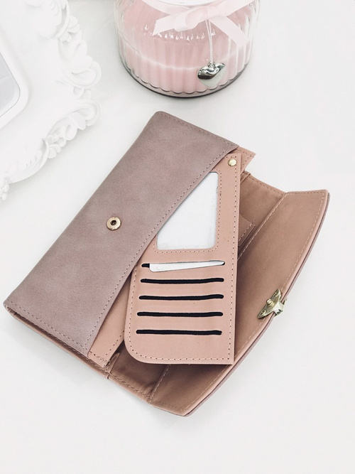 Veľká dámska peňaženka so srdcom ružovým srdcom