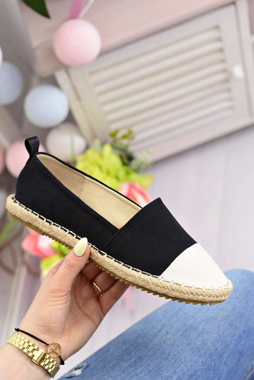 Dámska čierna bielizeň espadrilles béžové nosné quebo