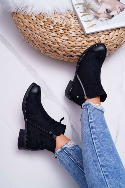 Dámske ploché topánky Black Barski 98-20