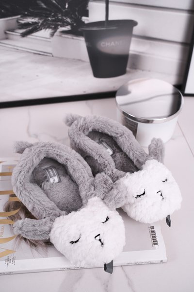 Dámské Pantofle s Kožešinou Ovce šedé Ben