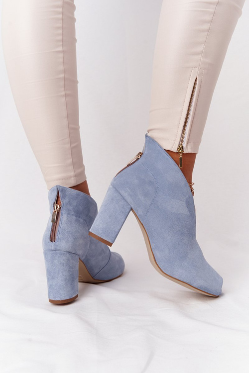 Suede topánky na stĺpiku s vynikajúcim výrezom 1243