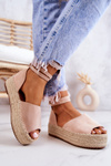 Espadrilky Sandály Na platformě Nude Dolores