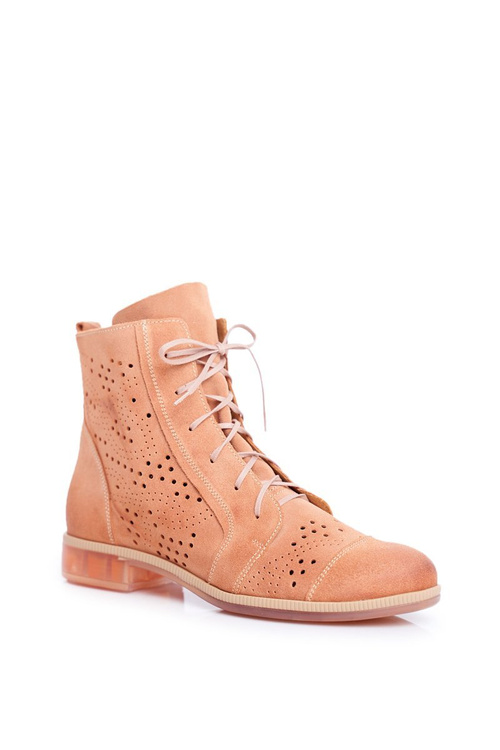 Dámske kožené topánky Maciejka Peach 04468-18
