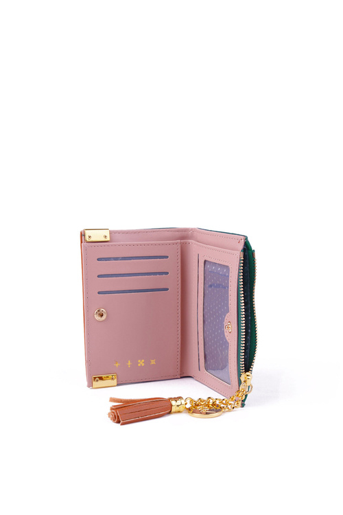 Malá kožená peňaženka modro-hnedá kap