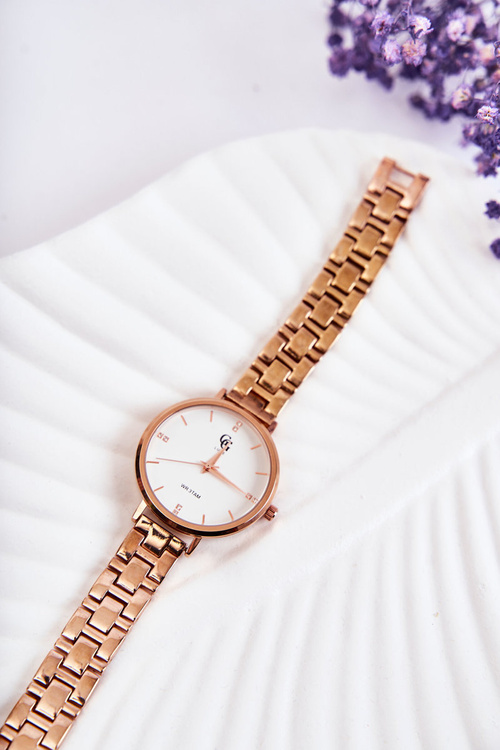 Dámsky GG Luxe Watch Pink Gold so zirkónmi