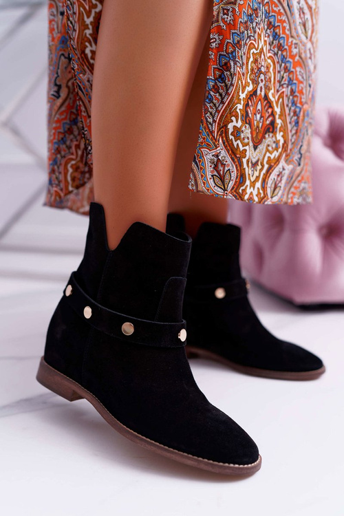 Dámské Kotníkové Boty Laura Messi 1890 Kožené Černé  Darmah