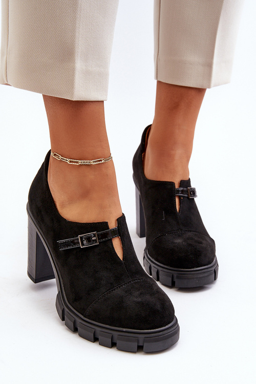 Dámske topánky na vysokom opätku Čierne Tauina