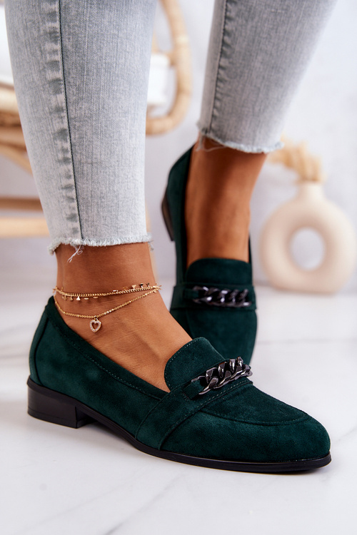 Zańczowe Moccasins Green Yasmin