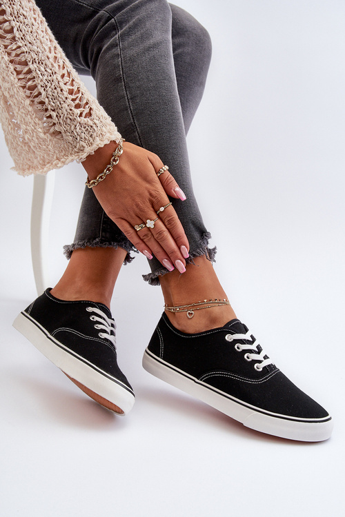 Dámské klasické černé tenisky Olvali