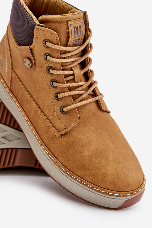 Pánské Šněrovací Boty Big Star OO174561 Hi-Poly System Camel