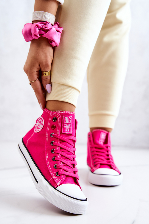 Dámske vysoké tenisky Veľká hviezda JJ274210 Fuchsia