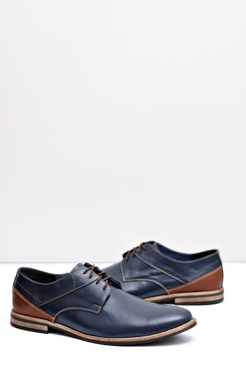 Pánské Polobotky Bednarek Elegantní Kožené Tmavě Modré Marcelo