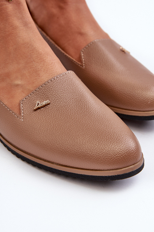 Dámske hnedé mokasíny na plochej podrážke Enzla