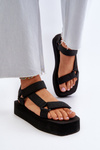 Čierne dámske sandále na platforme Edireda