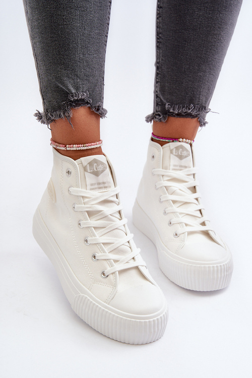 Dámske vysoké tenisky Lee Cooper LCW-24-02-2132 Biele