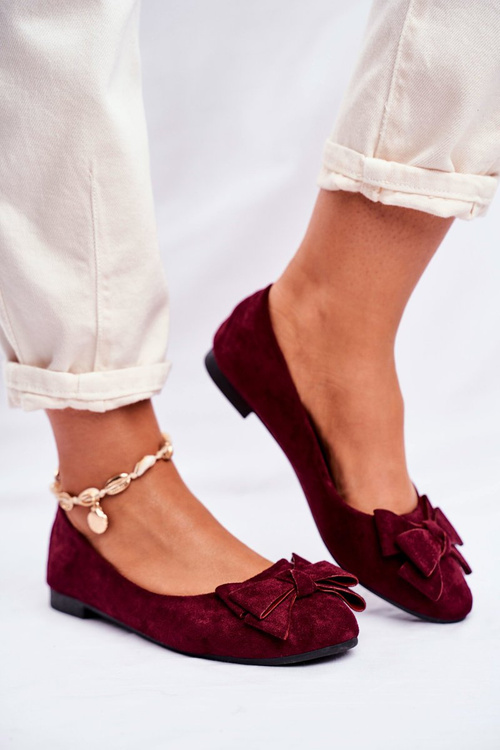 Ženské baleríny Burgundsko Suede Jordos