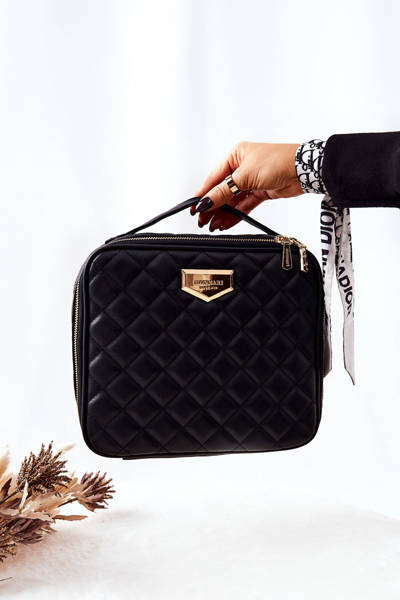 Velká kosmetická taška Prošívané Monnari CSM0040-020 Černá