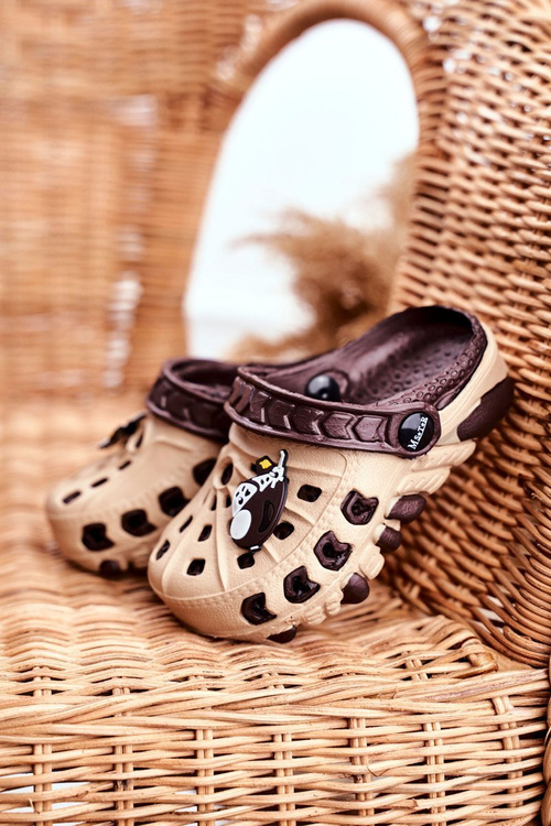 Detské žabky Kroksa Brown Aircraft Donald