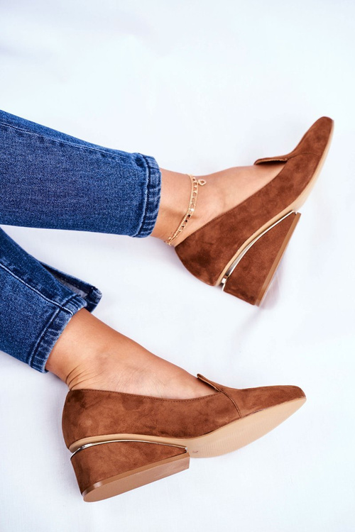 Dámske vynikajúce hnedé topánky 1205