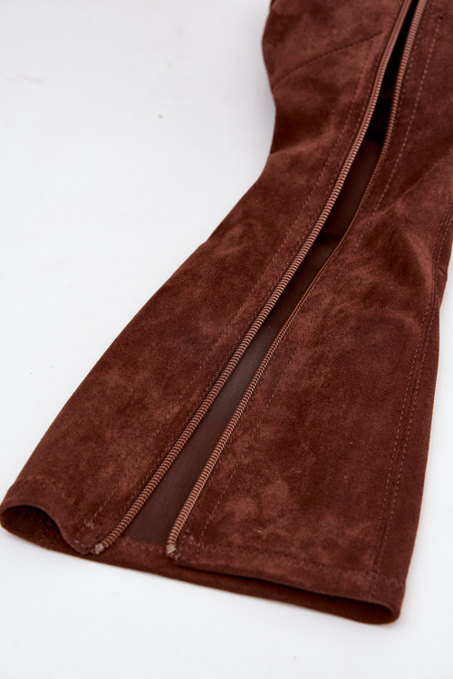 Klasické Eco semišové čižmy Sergio Leone KZ205 Tmavohnedé