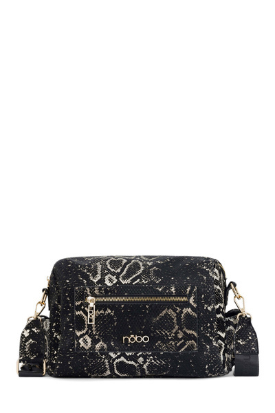 NOBO Satin Pattern Messenger Bag N1330-CM23 Černo-zlatá
