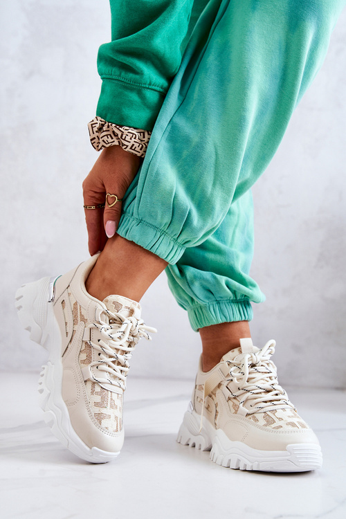 Tenisky Na Masivní Podrážce Béžové Your Style