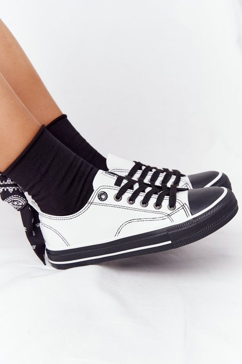 Dámské Kožené Tenisky BIG STAR HH274147 Bile-Černé