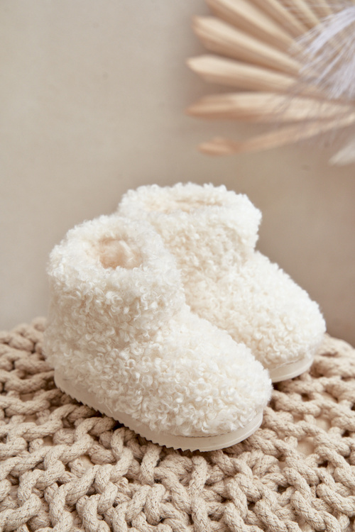 Dětské Sněhule S Kožíškem Typu Beránek Světle Béžové Mevael