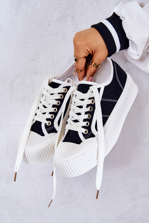 Nízké Tenisky Na Platformě černé Mischa