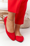 Suede Ballerinas Sergio Leone BL622 červená