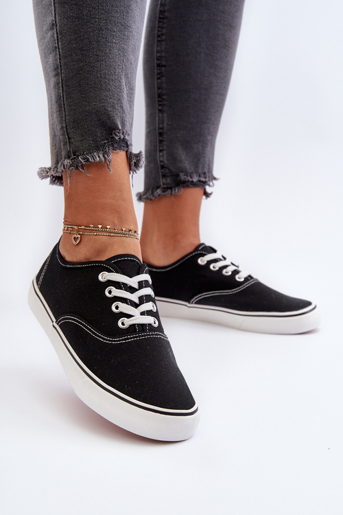 Dámske klasické čierne tenisky Olvali