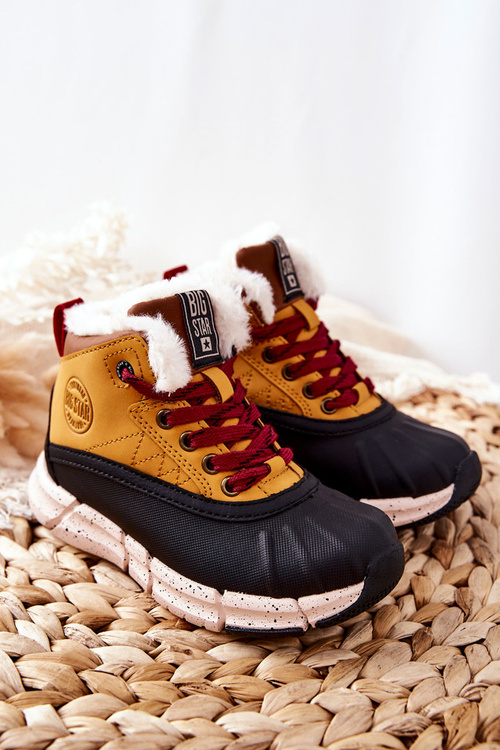 Izolované topánky pre deti veľká hviezda II374072 Camel