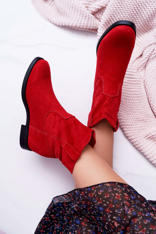 Dámské Kotníkové Boty zateplené Červené Demini