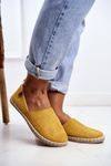Dámské Velurové Espadrilky žluté Vulcano