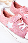 Detské tenisky na suchý zips Veľká hviezda HH374027 Pink