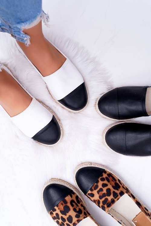 Dámské Espadrilky Bílé Flaty