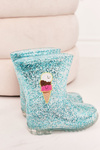 Galoshes Blue Brocade Galoshes s ľadom
