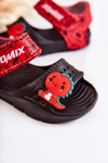 Detské ľahké sandále s dekoráciami čierne a červené dôveryhodné