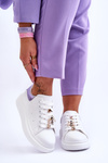 Dámská sportovní obuv na masivní platformě bílé a fialove Chante