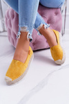 Žltý semišový espadrilles mariako
