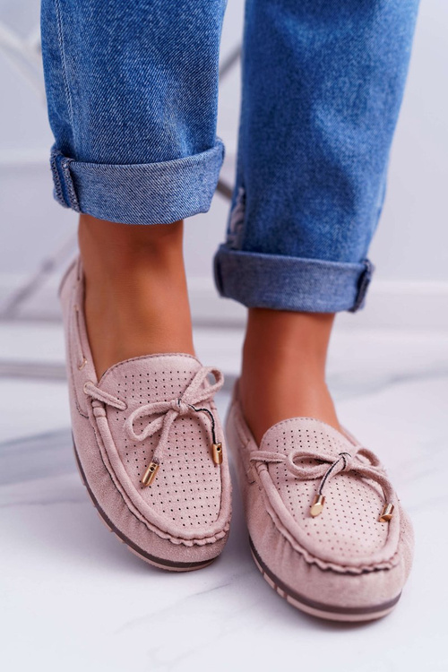 Ženské mokasíny semišovej béžovej grella