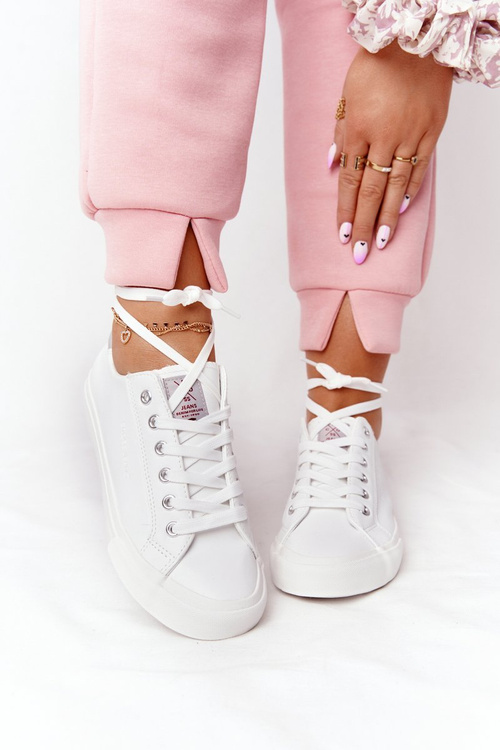 Dámské Kožené Tenisky CROSS JEANS HH2R4001C Bile