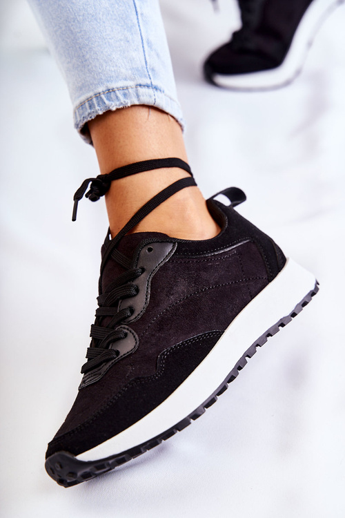 Dámské semišové sportovní boty černé Nayla