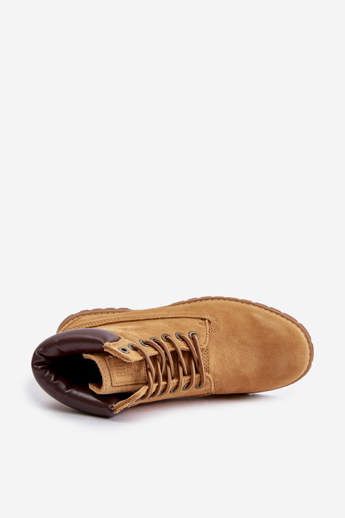 Zimní Semišové Boty Pro Muže Big Star OO174136 HI-POLY SYSTEM Camel