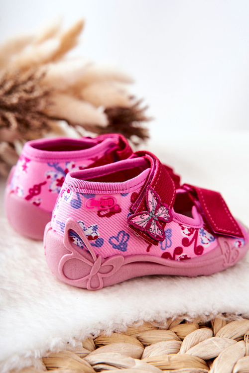 Sandály Befado na suchý zip 342P021 Růžové