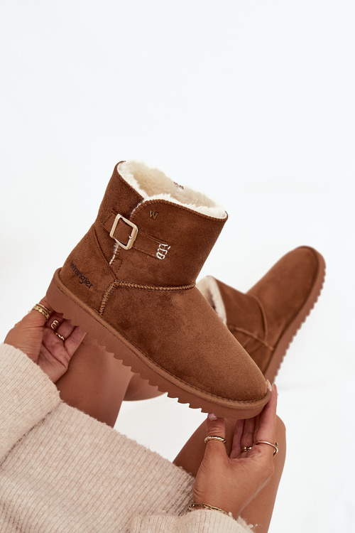 Dámske snehule s prackou Wrangler 20253091.37B Camel