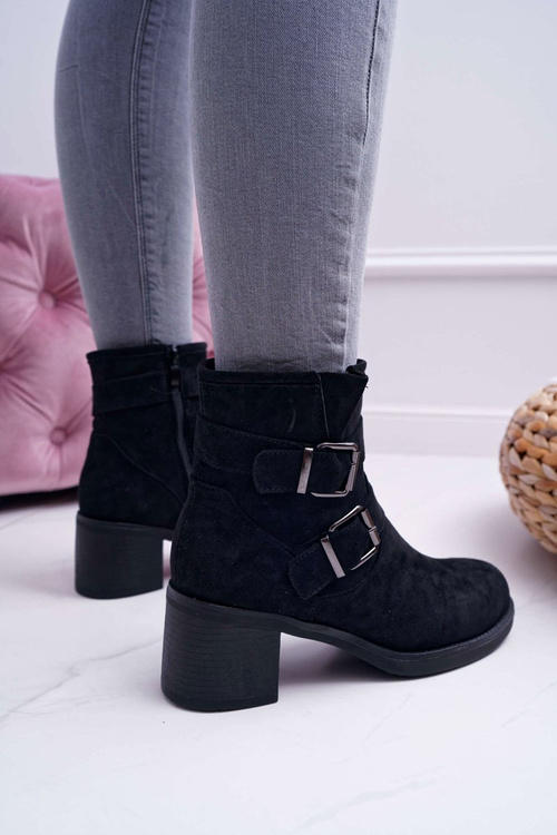 Dámské Kotníkové Boty Semišové černé Fagret