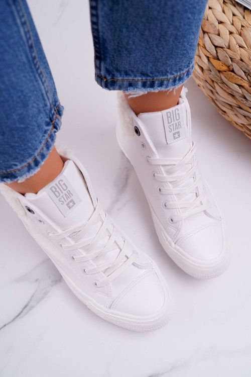 Dámske tenisky s veľkou hviezdou Vysoko izolované biele EE274146