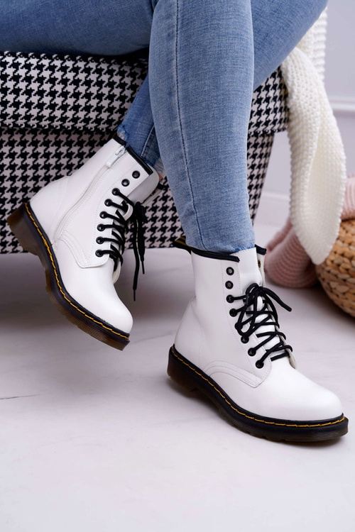 Dámské Traperky Bílé Gangsta