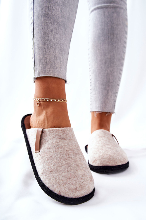 Dámské Pantofle Panto Fino KK267005 Béžovo-Hnědé